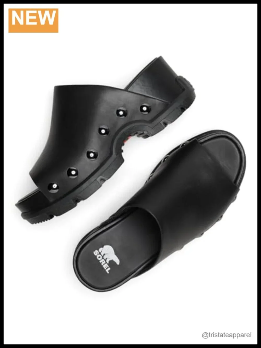 Sorel Roam'n Slide Leather Platform Open Toe Slip On Sandal